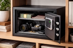 Caja fuerte moderna con combinación de seguridad avanzada