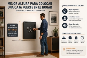 Caja fuerte en casa a la altura ideal para seguridad